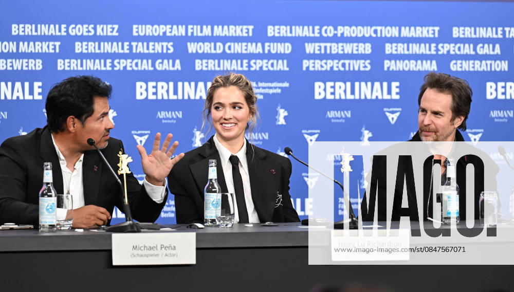 76th Berlinale International Film Festival Good Luck, Have Fun, Don t Die press conference at Grand Hyatt Hotel Featuring: Michael Pena, Haley Lu Richardson, Sam Rockwell Where: Berlin, Germany When: 13 Feb 2026 Credit: Cover Images . NOT FOR USE BY NEWSPAPERS BASED IN THE UK.