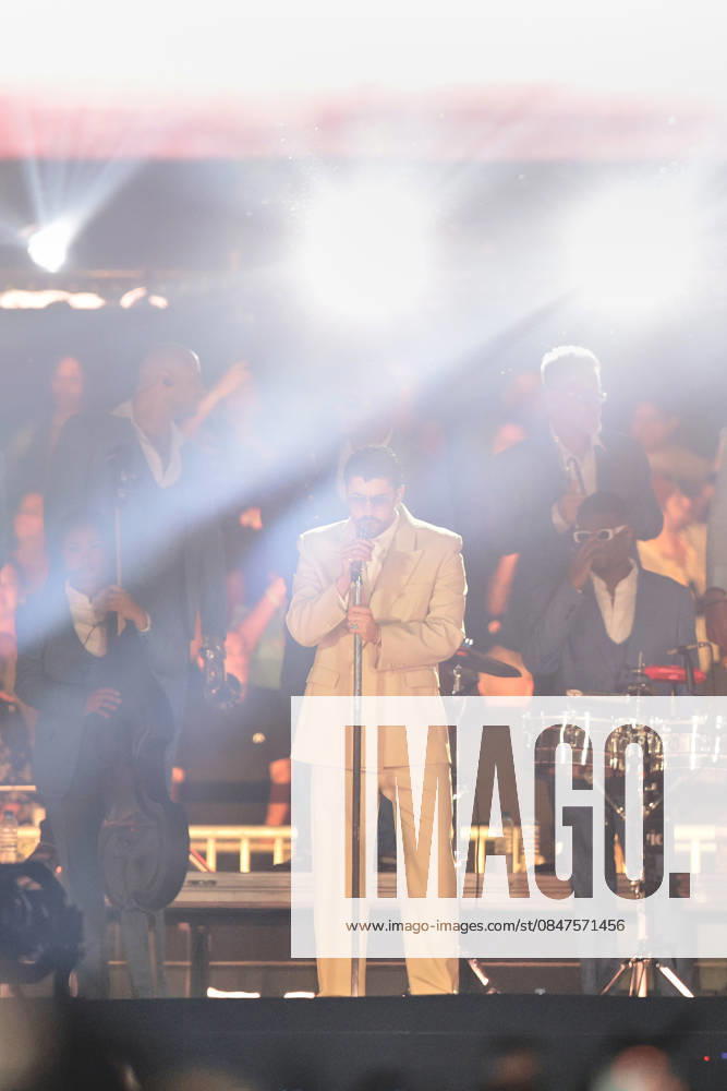 Bad Bunny performs first Buenos Aires concert of world tour BUENOS AIRES, ARGENTINA - FEBRUARY 13: Puerto Rican singer Bad Bunny performs during the first of his three scheduled shows at Estadio Monumental in Buenos Aires, Argentina, as part of his Debi Tirar Mas Fotos world tour, in Buenos Aires, Argentina on February 13, 2026. The artist arrived in Argentina following a high-profile appearance at the Super Bowl, where he delivered strong criticism of US policies, and after winning a Grammy Award, becoming the first Spanish-language album to receive the Album of the Year honor. The concert drew tens of thousands of fans, marking one of the most anticipated musical events of the year in the Argentine capital. Luciano Gonzalez Anadolu Bu