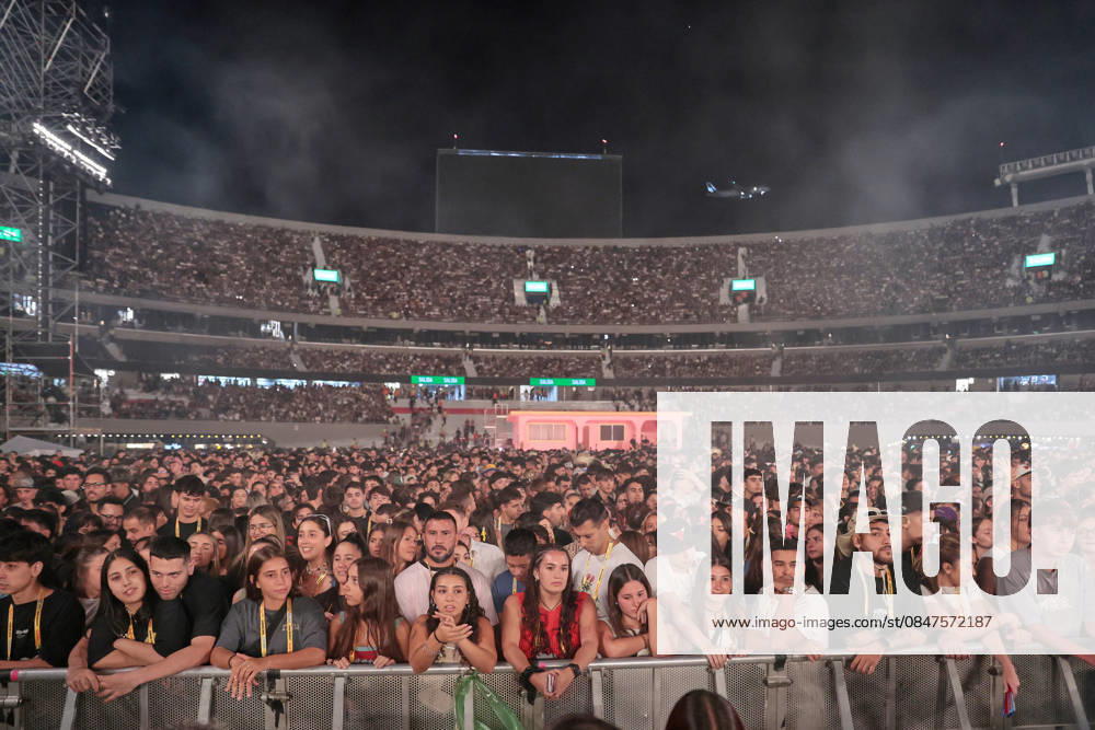 Puerto Rican singer Bad Bunny, performs his first show at the River Plate Stadium in Argentina during his tour, Debi tirar mas fotos UNAR AGENCY via Aton Chile, Buenos Aires Argentina Aton 1124847