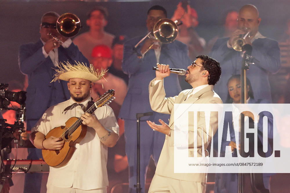 Puerto Rican singer Bad Bunny, performs his first show at the River Plate Stadium in Argentina during his tour, Debi tirar mas fotos UNAR AGENCY via Aton Chile, Buenos Aires Argentina Aton 1124848