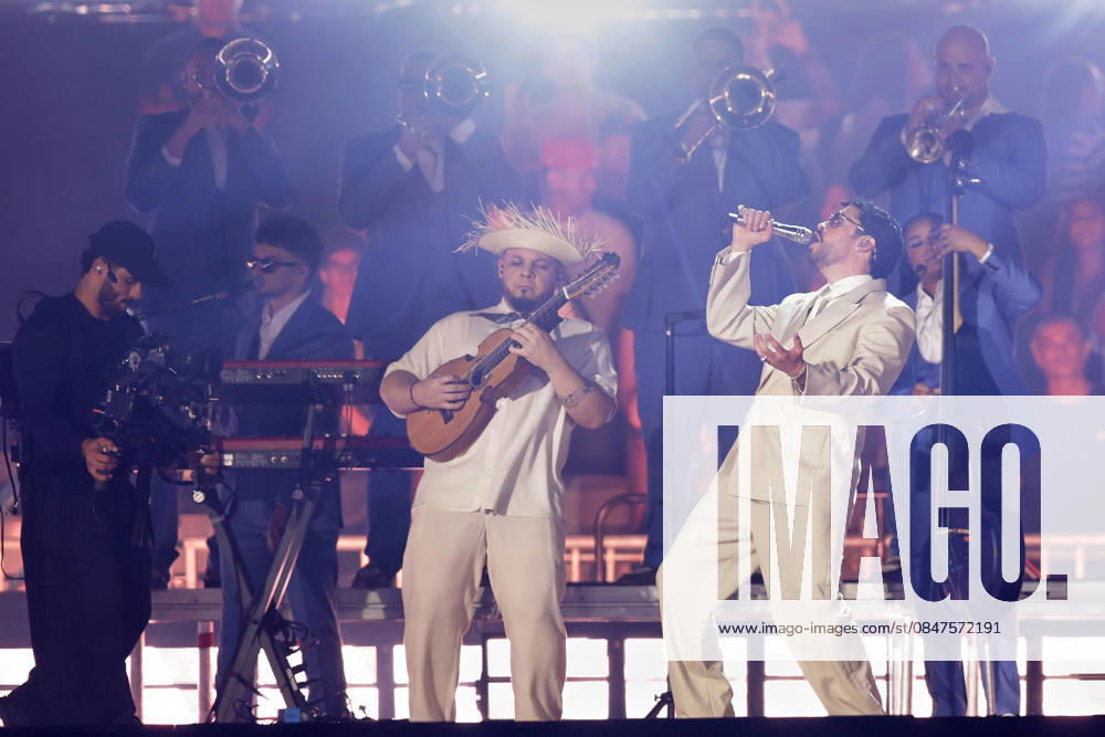 Puerto Rican singer Bad Bunny, performs his first show at the River Plate Stadium in Argentina during his tour, Debi tirar mas fotos UNAR AGENCY via Aton Chile, Buenos Aires Argentina Aton 1124849