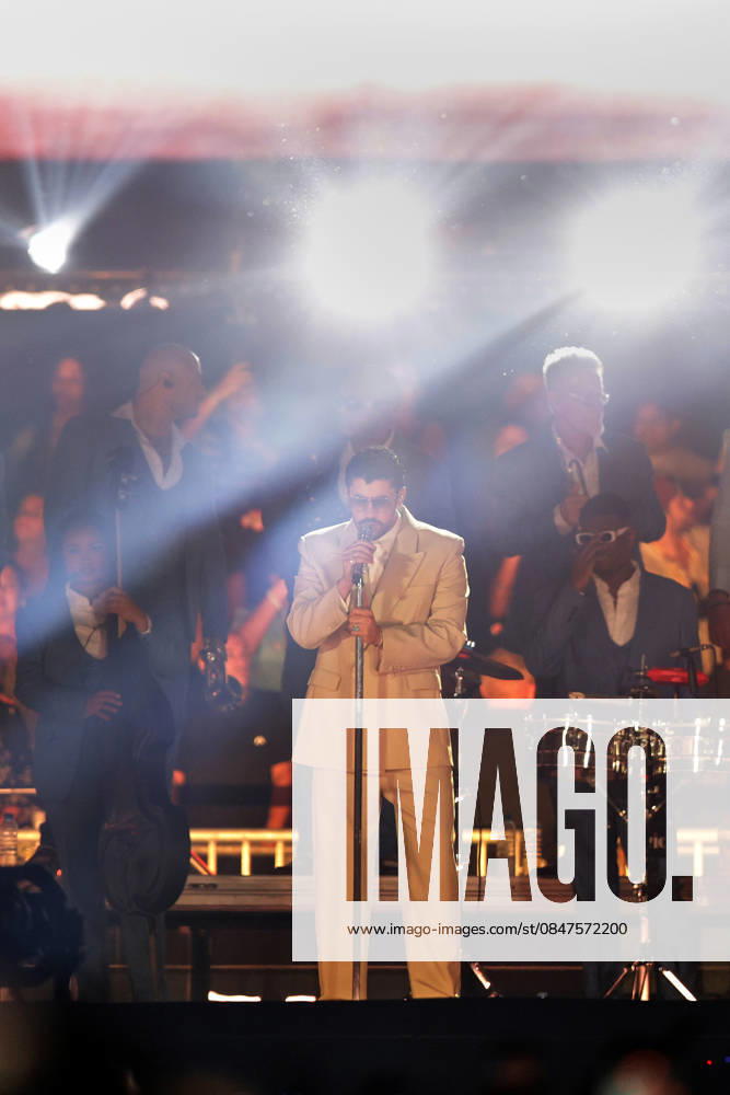 Puerto Rican singer Bad Bunny, performs his first show at the River Plate Stadium in Argentina during his tour, Debi tirar mas fotos UNAR AGENCY via Aton Chile, Buenos Aires Argentina Aton 1124854