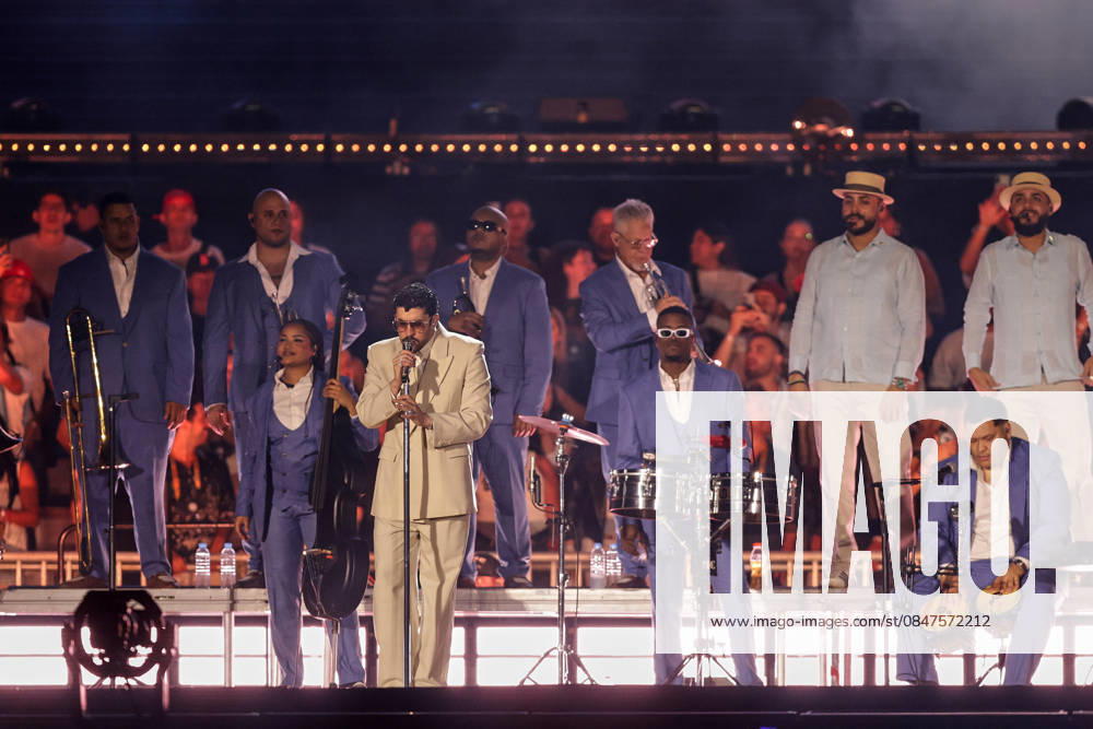 Puerto Rican singer Bad Bunny, performs his first show at the River Plate Stadium in Argentina during his tour, Debi tirar mas fotos UNAR AGENCY via Aton Chile, Buenos Aires Argentina Aton 1124861