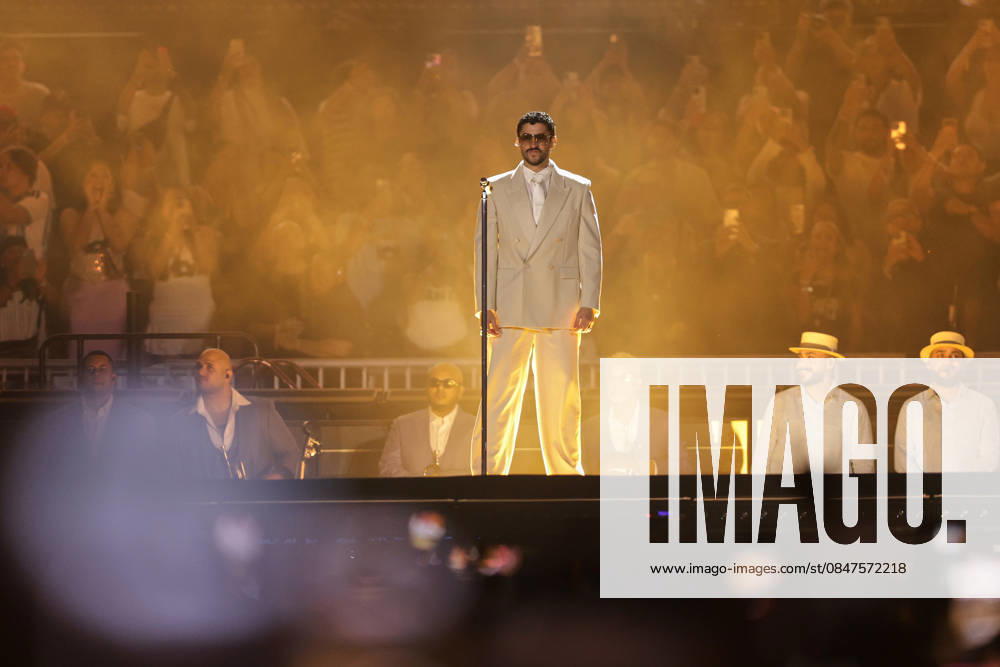 Puerto Rican singer Bad Bunny, performs his first show at the River Plate Stadium in Argentina during his tour, Debi tirar mas fotos UNAR AGENCY via Aton Chile, Buenos Aires Argentina Aton 1124866