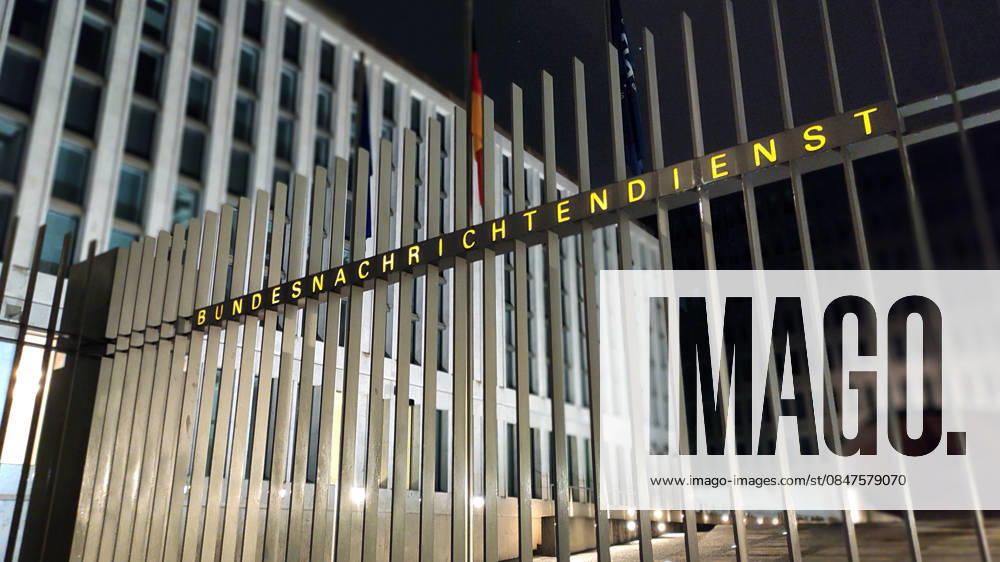 Berlin Germany Federal Intelligence Service in the evening