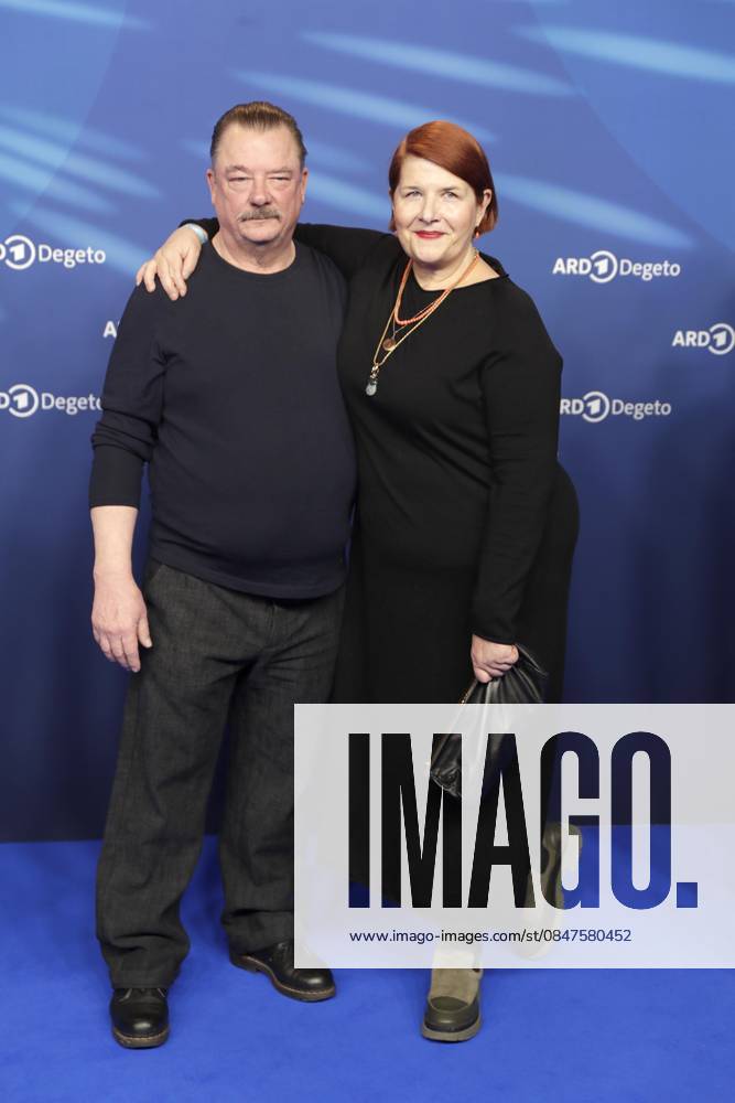 Peter Kurth, wife, at the ARD BLUE HOUR 2026, party for the 76th Berlin International Film Festival, Berlinale, at the Telegraphenamt in Berlin, red carpet,