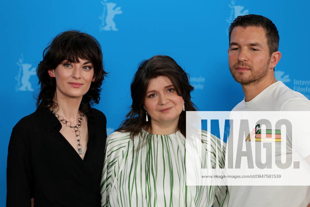 (from left) Violet Braeckman, director Teodora Ana Mihai and Matteo Simon pose during the photocall for Heysel 85 at the 76th Berlin International Film Festival (Berlinale) in Berlin. The festival runs from Feb. 12 to 22, 2026. Berlin Germany - ZUMAf146 20260214_zip_f146_052