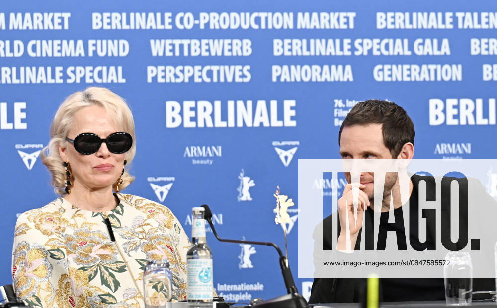 Press conference for Rosebush Burning at the 76th Berlin Film Festival Featuring: Pamela Anderson and Jamie Bell Where: Berlin, Germany When: 14 Feb 2026 Credit: Cover Images . NOT FOR USE BY NEWSPAPERS BASED IN THE UK.