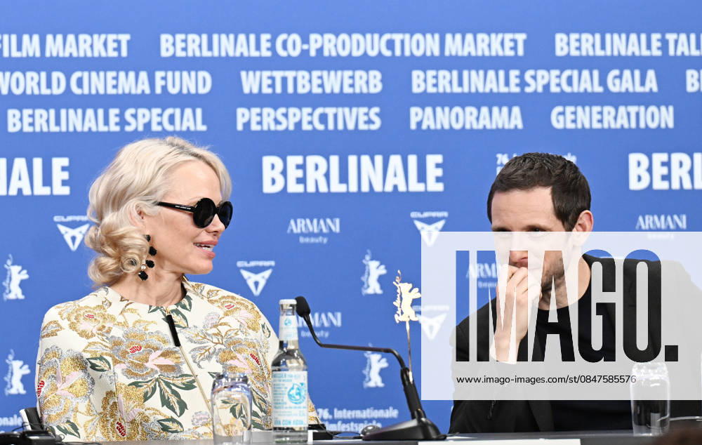 Press conference for Rosebush Burning at the 76th Berlin Film Festival Featuring: Pamela Anderson and Jamie Bell Where: Berlin, Germany When: 14 Feb 2026 Credit: Cover Images . NOT FOR USE BY NEWSPAPERS BASED IN THE UK.
