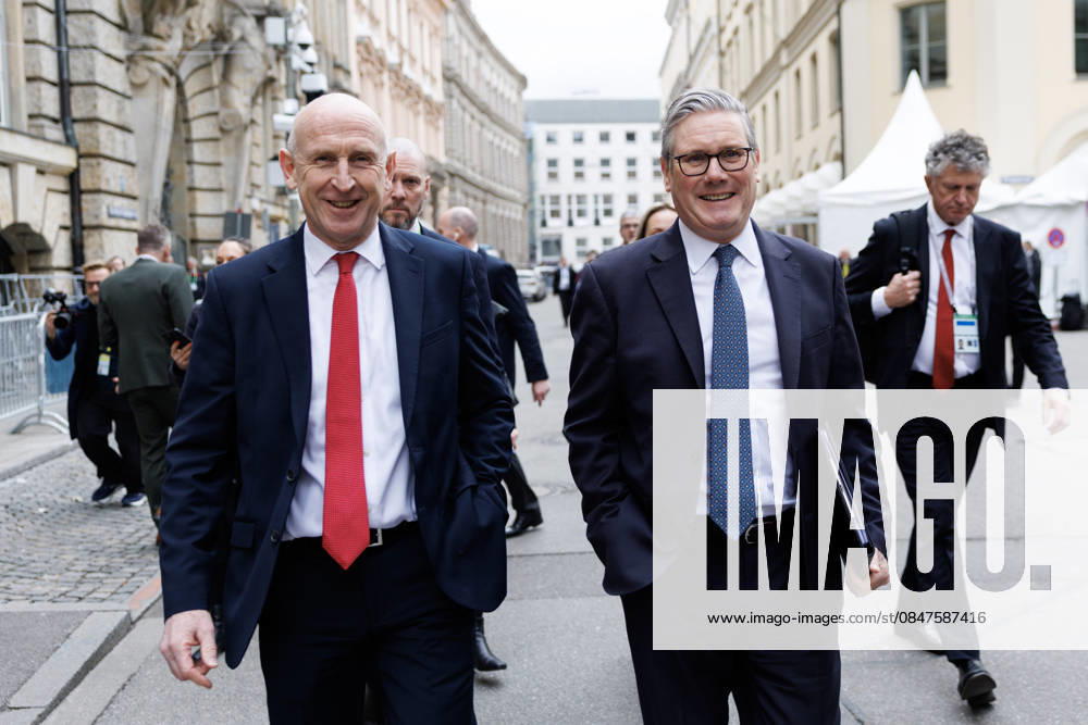 Prime Minister Keir Starmer attends Munich Security Conference 14 02 2026. Munich, Germany. Prime Minister Keir Starmer and Defence Secretary John Healey walk through Munich as they attend Munich Security Conference., Credit:Simon Dawson Avalon Germany, Munich