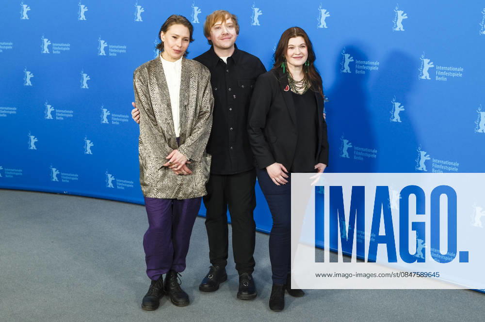 Seidi Haarla, Rupert Grint and Hanna Bergholm at the photocall for the feature film Yön lapsi Nightborn at the Berlinale 2026 76 Berlin International Film Festival at the Hotel Grand Hyatt Berlin, 14 02 2026 Foto:xJ.xEdwardsx xFuturexImagex nightborn_6218