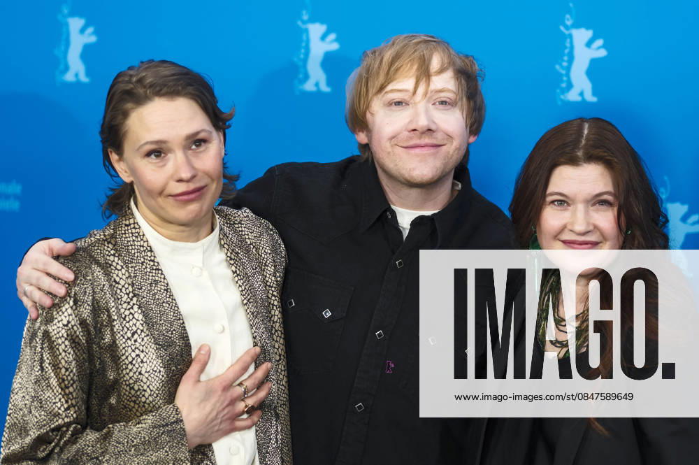 Seidi Haarla, Rupert Grint and Hanna Bergholm at the photocall for the feature film Yön lapsi Nightborn at the Berlinale 2026 76 Berlin International Film Festival at the Hotel Grand Hyatt Berlin, 14 02 2026 Foto:xJ.xEdwardsx xFuturexImagex nightborn_6220