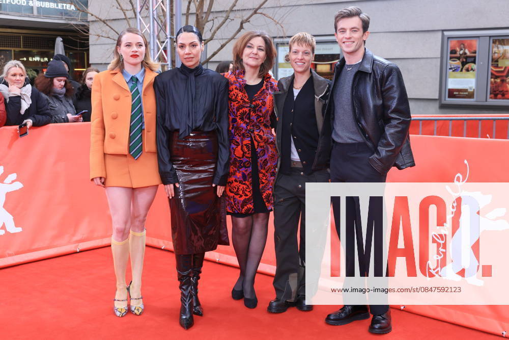 Luna Wedler, Haley Louise Jones, Martina Gedeck, Sylvaine Faligant, Jannis Niewoehner on the Red Carpet at the premiere of Allegro Pastell, 76 Berlinale, Zoo Palast, Berlin, Berlin Berlin
