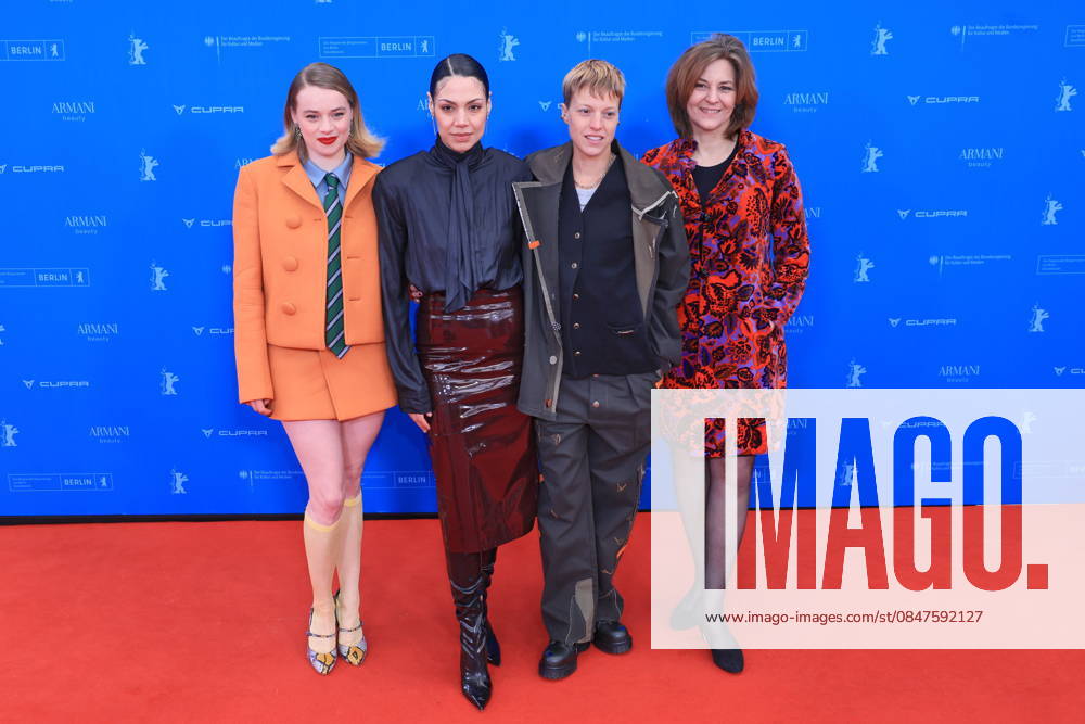 Luna Wedler, Haley Louise Jones, Sylvaine Faligant, Martina Gedeck, on the red carpet at the premiere of Allegro Pastell, 76 Berlinale, Zoo Palast, Berlin, Berlin Berlin