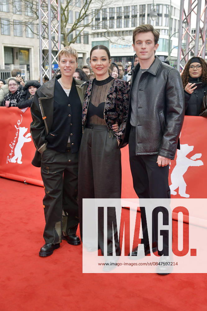 Sylvaine Faligant, Anna Roller and Jannis Niewöhner at the premiere of the feature film Allegro Pastell at the Berlinale 2026 76 Berlin International Film Festival at the Zoo Palast Berlin, 14 02 2026 Foto:xM.xBehrensx xFuturexImagex allegro_6224