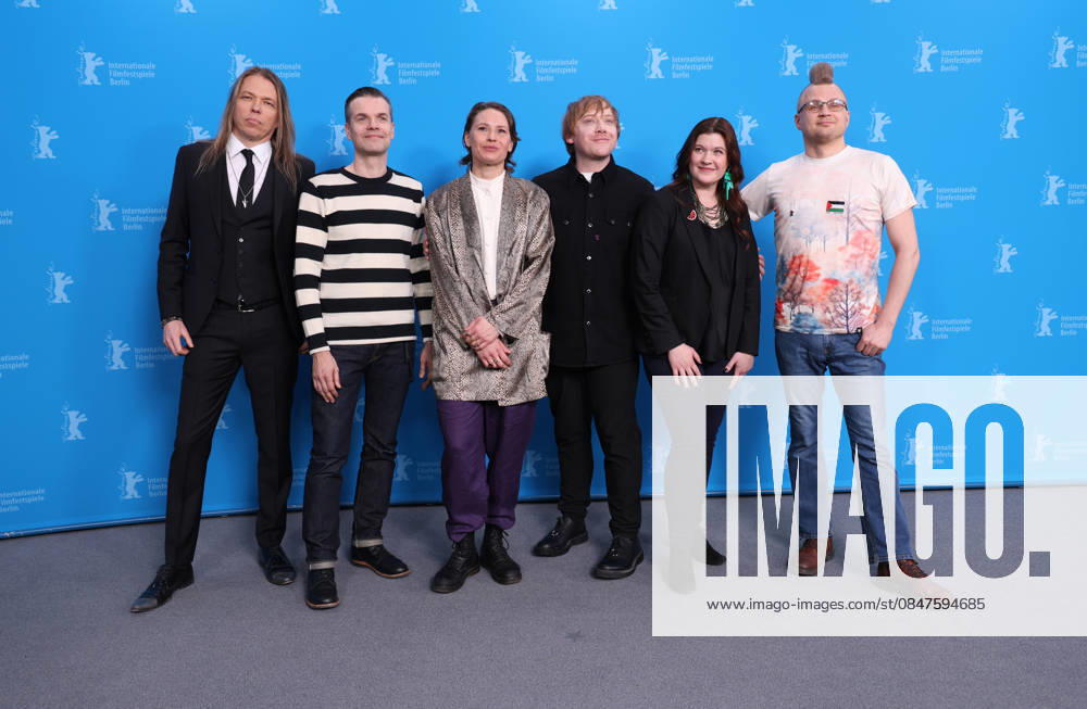 Eicca Toppinen, Daniel Kuitunen, Seidi Haarla, Rupert Grint, Hanna Bergholm and Ilja Rautsi attend the photocall of Yo¶n Lapsi (Nightborn) during the 76th Berlinale International Film Festival at Hotel Hyatt in Berlin, Germany, on 14 February 2026. Photo: Berlin Germany - ZUMAm179 20260214_zep_m179_015