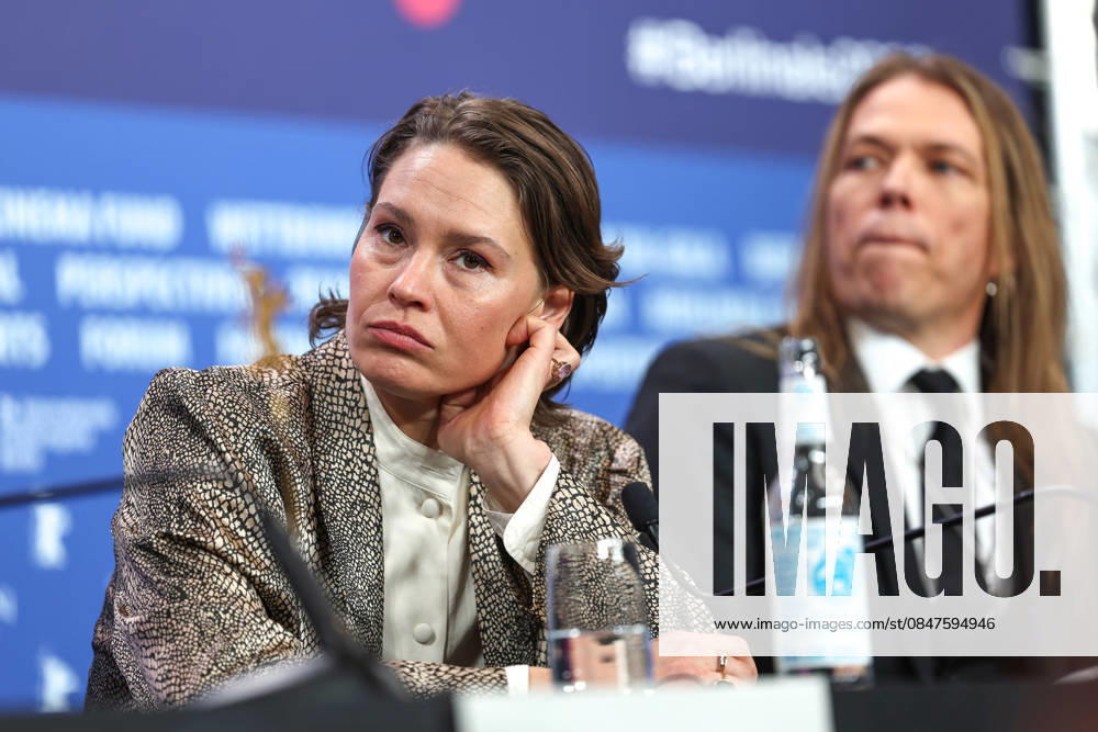 The 76 Berlinale Film Festival is taking place in Berlin from February 12 to 22, 2026. Nightborn film press conference. Seidi Haarla and Eicca Toppinen during the press conference. Berlin Germany - ZUMAt227 20260214_zip_t227_019