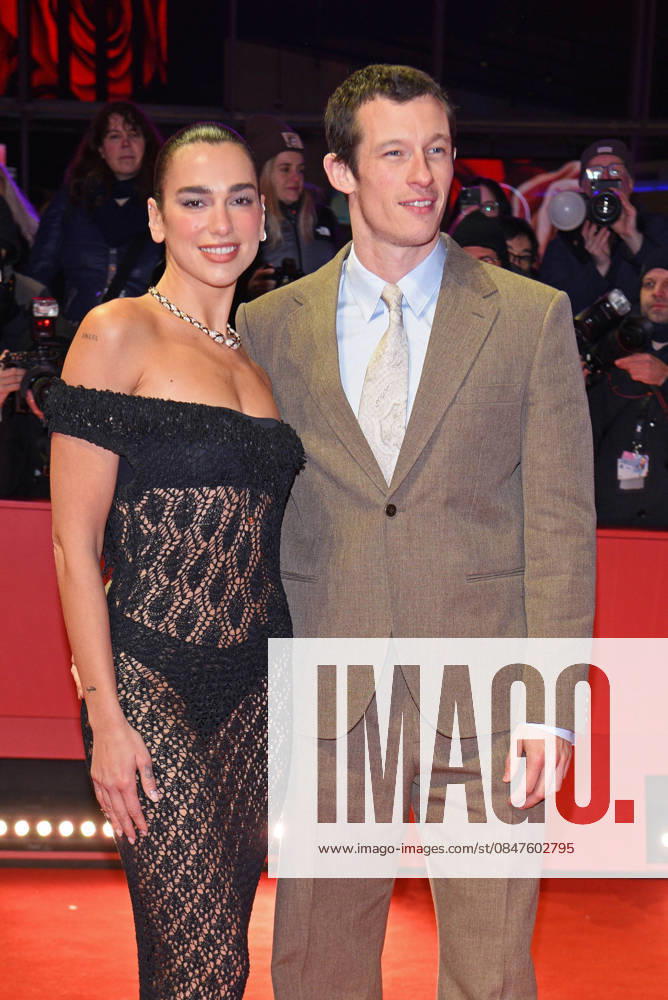 Dua Lipa with boyfriend Callum Turner at the premiere ROSEBUSH PRUNING as part of 76 BERLINALE International Berlin Film Festival at Berlinale Palast at Potsdamer Platz in Berlin on 14 02 2026
