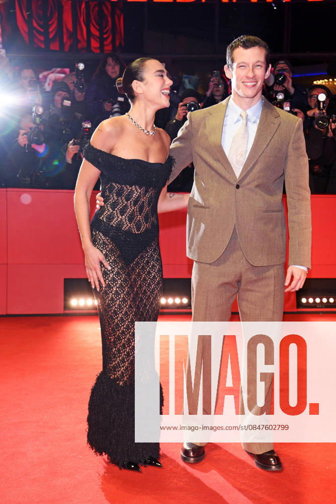 Dua Lipa with boyfriend Callum Turner at the premiere ROSEBUSH PRUNING as part of 76 BERLINALE International Berlin Film Festival at Berlinale Palast at Potsdamer Platz in Berlin on 14 02 2026