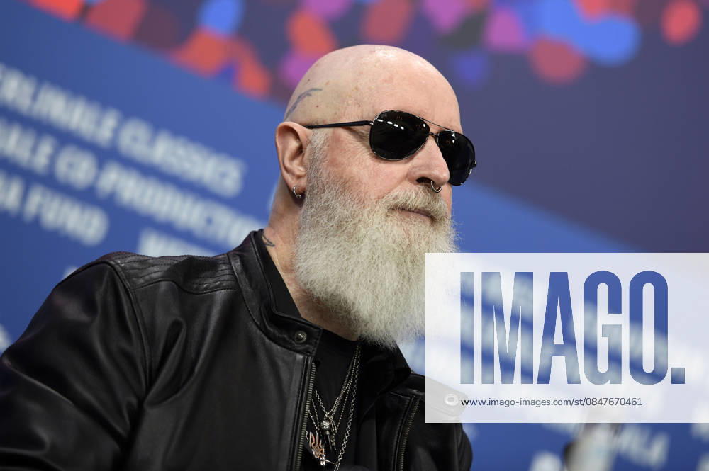Rob Halford at the press conference for the documentary The Ballad of Judas Priest at the Berlinale 2026 76 Berlin International Film Festival at the Hotel Grand Hyatt Berlin, 15 02 2026 Foto:xC.xNiehausx xFuturexImagex priest_6270