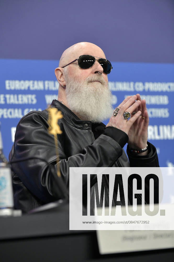 Rob Halford at the press conference for the documentary The Ballad of Judas Priest at the Berlinale 2026 76 Berlin International Film Festival at the Hotel Grand Hyatt Berlin, 15 02 2026 Foto:xM.xBehrensx xFuturexImagex priest_6293
