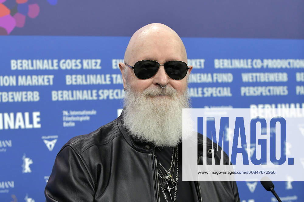 Rob Halford at the press conference for the documentary The Ballad of Judas Priest at the Berlinale 2026 76 Berlin International Film Festival at the Hotel Grand Hyatt Berlin, 15 02 2026 Foto:xM.xBehrensx xFuturexImagex priest_6297