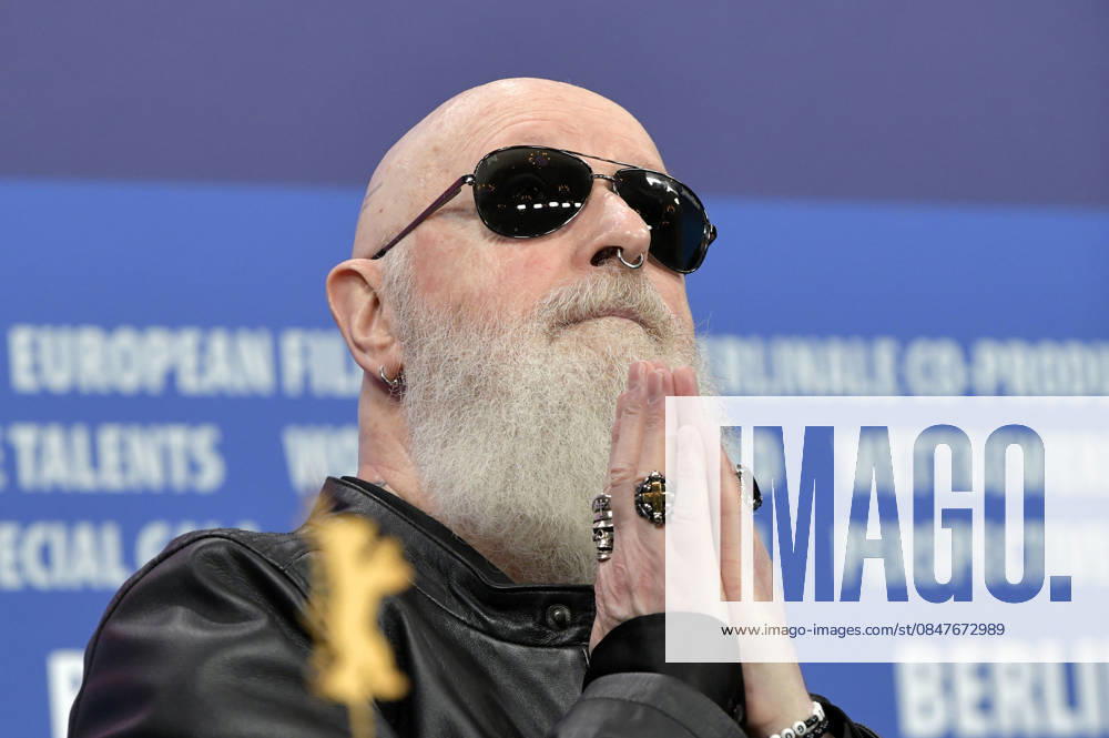 Rob Halford at the press conference for the documentary The Ballad of Judas Priest at the Berlinale 2026 76 Berlin International Film Festival at the Hotel Grand Hyatt Berlin, 15 02 2026 Foto:xM.xBehrensx xFuturexImagex priest_6300