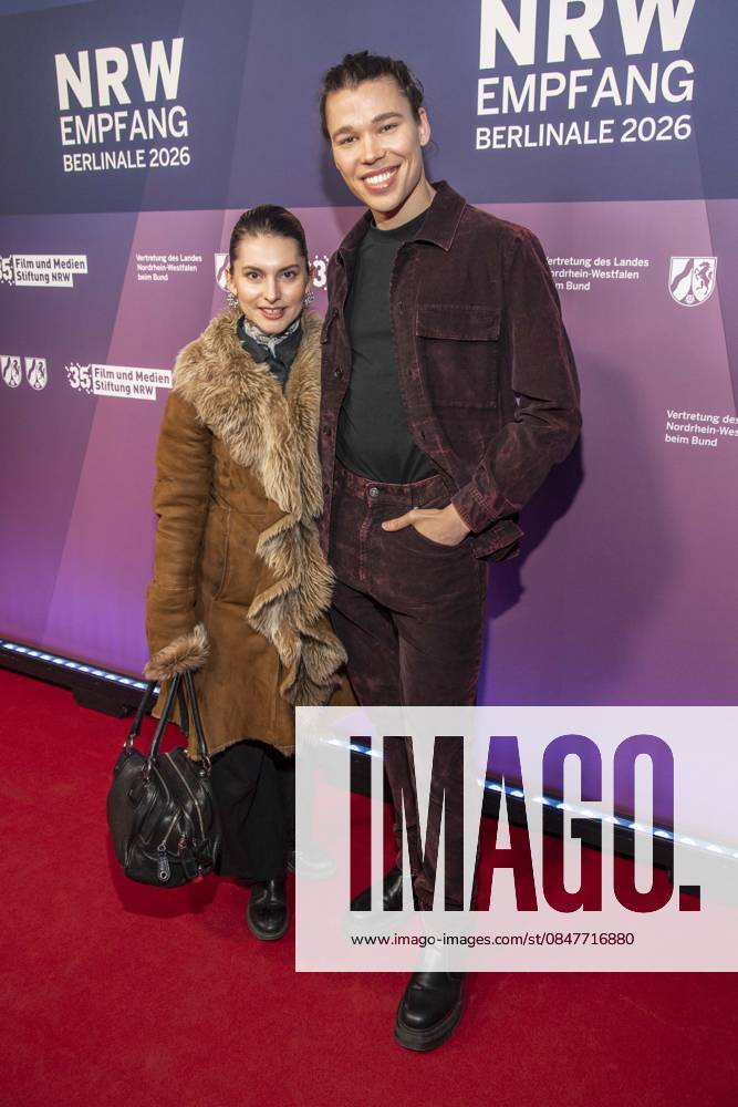 Romina Kueper and Helge Mark Lodder as guests at the NRW Reception at the 76 Berlinale 2026 at the Representation of the State of North Rhine-Westphalia to the Federal Government,on Sunday 15 02 2026 in Berlin Berlin Germany