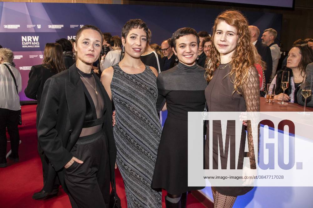 Lena Kalisch, Lydia Georgantzi and Luise Aschenbrenner as guests at the NRW reception at the 76 Berlinale 2026 at the Representation of the State of North Rhine-Westphalia to the Federal Government,on Sunday 15 02 2026 in Berlin Berlin Germany