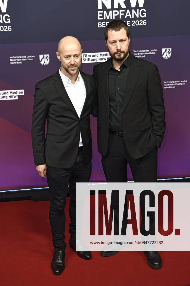 Fabian Gasmia and Mstyslav Tschernow at the 23 NRW Reception of the State of NRW and the Film und Medienstiftung NRW as part of the Berlinale 2026 at the Representation of the State of North Rhine-Westphalia Berlin, 15 02 2026 Foto:xC.xNiehausx xFuturexImagex nrw_6201
