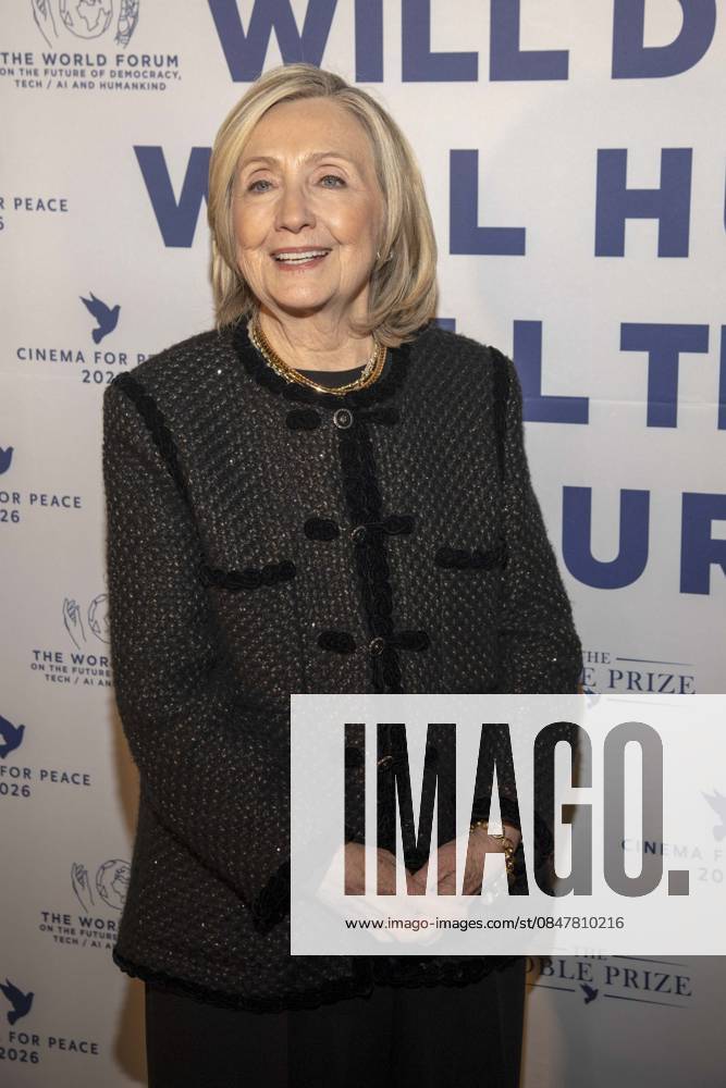 Hillary Diane Rodham Clinton US American politician of the Democratic Party Author guest at the Cinema For Peace Gala 2026 at the Hotel Adlon Kempinski on February 16, 2026 in Berlin Berlin Germany