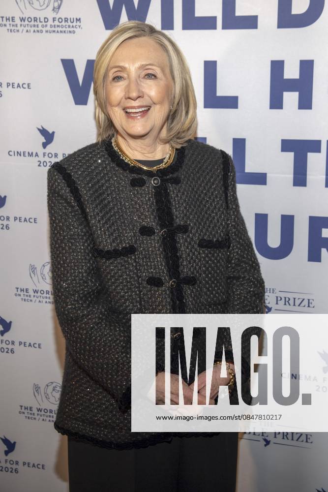 Hillary Diane Rodham Clinton US American politician of the Democratic Party Author guest at the Cinema For Peace Gala 2026 at the Hotel Adlon Kempinski on February 16, 2026 in Berlin Berlin Germany