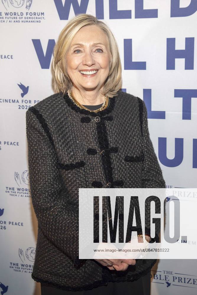 Hillary Diane Rodham Clinton US American politician of the Democratic Party Author guest at the Cinema For Peace Gala 2026 at the Hotel Adlon Kempinski on February 16, 2026 in Berlin Berlin Germany