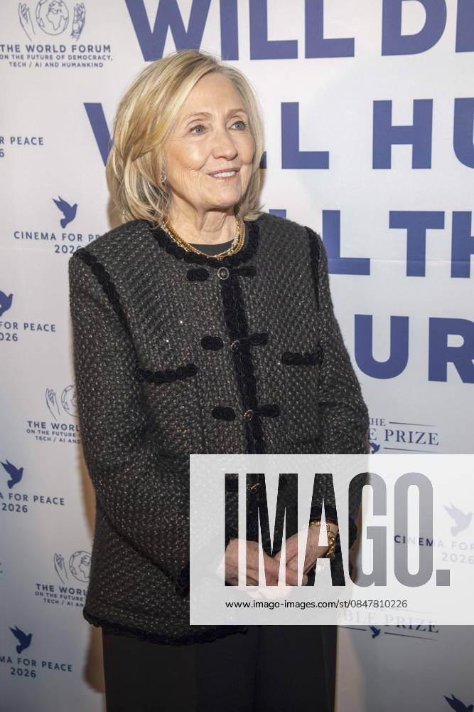 Hillary Diane Rodham Clinton US American politician of the Democratic Party Author guest at the Cinema For Peace Gala 2026 at the Hotel Adlon Kempinski on February 16, 2026 in Berlin Berlin Germany