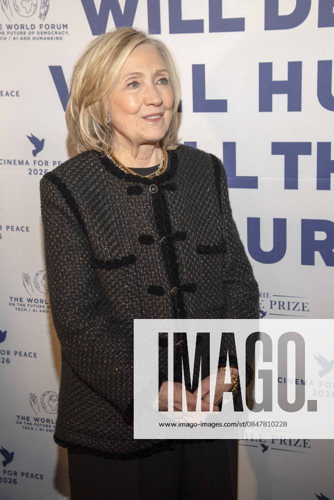 Hillary Diane Rodham Clinton US American politician of the Democratic Party Author guest at the Cinema For Peace Gala 2026 at the Hotel Adlon Kempinski on February 16, 2026 in Berlin Berlin Germany