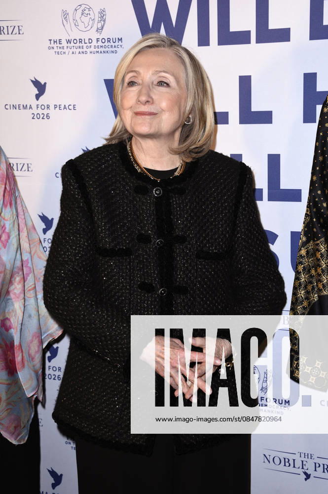 Hillary Clinton at the Cinema For Peace Gala 2026 at the Hotel Adlon Kempinski Berlin, 16 02 2026 Foto:xN.xKubelkax xFuturexImagex cinema_6280