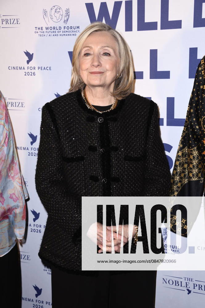 Hillary Clinton at the Cinema For Peace Gala 2026 at the Hotel Adlon Kempinski Berlin, 16 02 2026 Foto:xN.xKubelkax xFuturexImagex cinema_6281