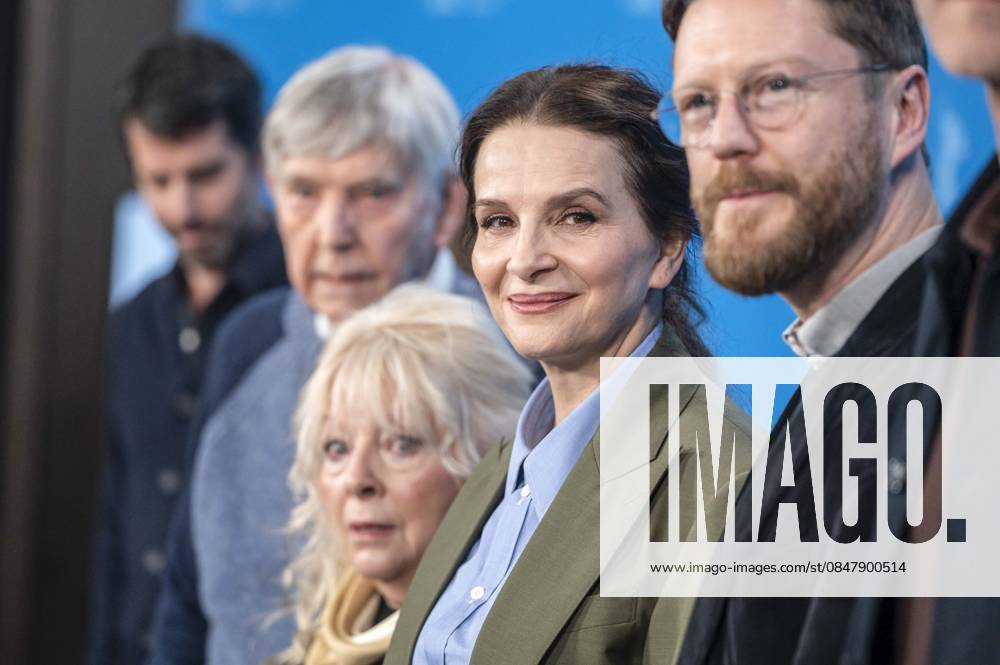 Tom Courtenay, Anna Calder Marshall and Juliette Binoche at the Photocall for the competition film Queen at Sea at the Berlinale 76 International Film Festival at the Berlinale Palast on February 17, 2026 in Berlin Berlin Germany