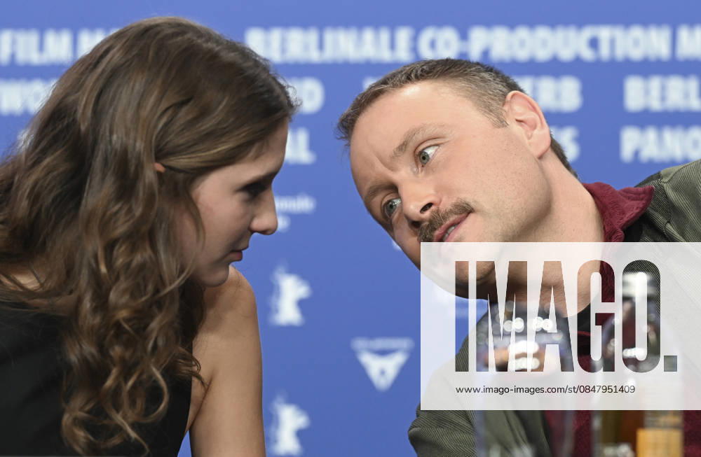 76th Berlin International Film Festival BERLIN, GERMANY - FEBRUARY 18: Actors Max Riemelt (R) and Frida Hornemann (L) of Etwas ganz Besonderes (Home Stories) during the 76th Berlin International Film Festival (Berlinale) in Berlin, Germany, on February 18, 2026. Halil Sagirkaya Anadolu Berlin Germany. Editorial use only. Please get in touch for any other usage.