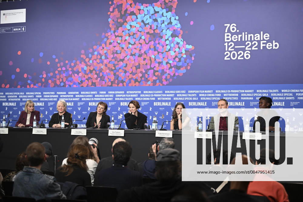 76th Berlin International Film Festival BERLIN, GERMANY - FEBRUARY 18: Cast and crew of Etwas ganz Besonderes (Home Stories) during the 76th Berlin International Film Festival (Berlinale) in Berlin, Germany, on February 18, 2026. Halil Sagirkaya Anadolu Berlin Germany. Editorial use only. Please get in touch for any other usage.
