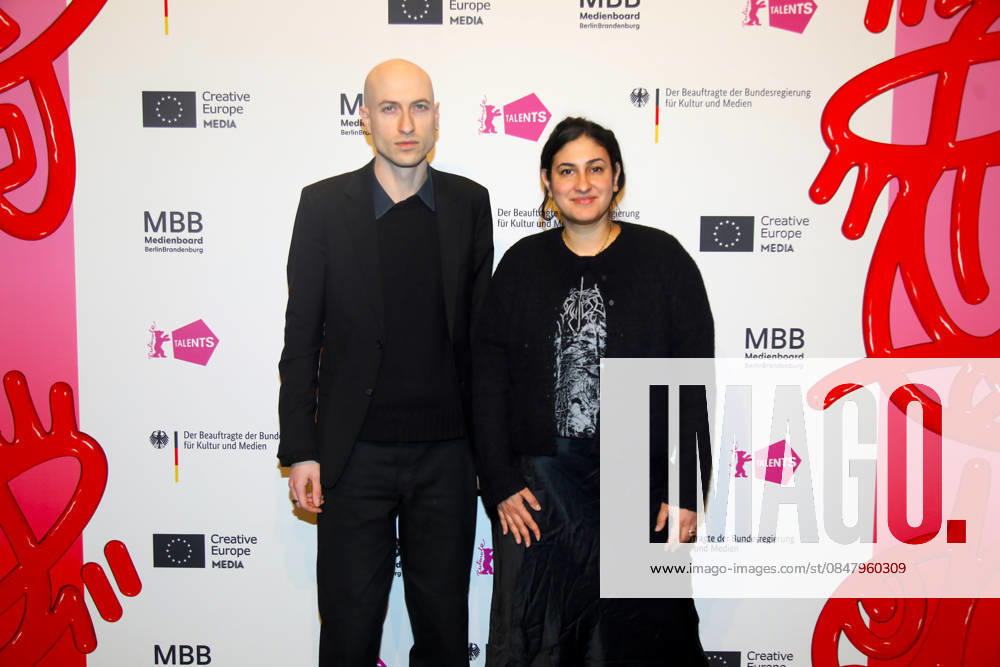 Daniel Blumberg at Berlin Talents 2026 Berlin, 18 02 2026 Daniel Blumberg and presenter Aida Baghernejad at Berlin Talents 2026 during the Berlin International Film Festival Berlin Berlin Germany