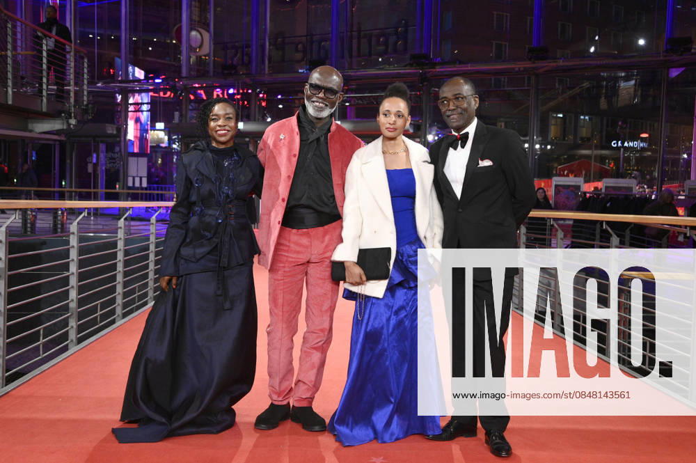 Achouackh Abakar Souleymane, Eriq Ebouaney, Maïmouna Miawama and Mahamat Saleh Haroun at the premiere of the feature film Soumsoum, the Night of the Stars Soumsoum, la nuit des astres at the Berlinale 2026 76 Berlin International Film Festival in the Berlinale Palast Berlin, 19 02 2026 Foto:xN.xKubelkax xFuturexImagex soumsoum_6217
