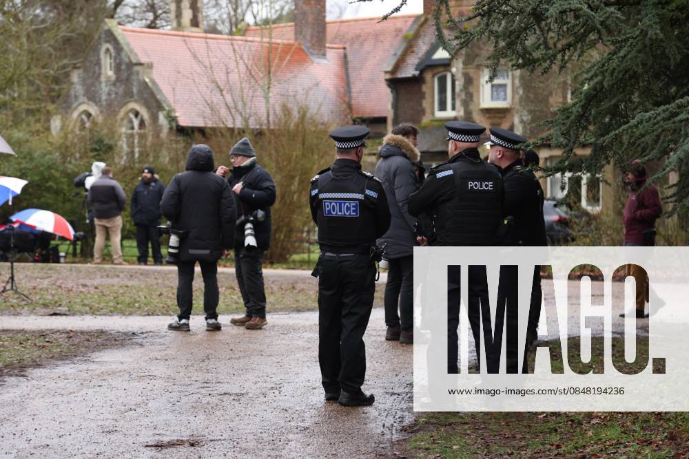 There is still a large media presence outside Wood Farm on the Sandringham Estate where Andrew Mountbatten-Windsor is staying. Mountbatten-Windsor was arrested yesterday, and taken to Aylsham police station before being released under investigation, and returning to Wood Farm. Andrew Mountbatten-Windsor, formerly Prince Andrew The Duke of York, has previously denied any wrongdoing in relation to sex offender Jeffrey Epstein. Andrew Mountbatten-Windsor, Sandringham, Norfolk, on 20th February, 2026
