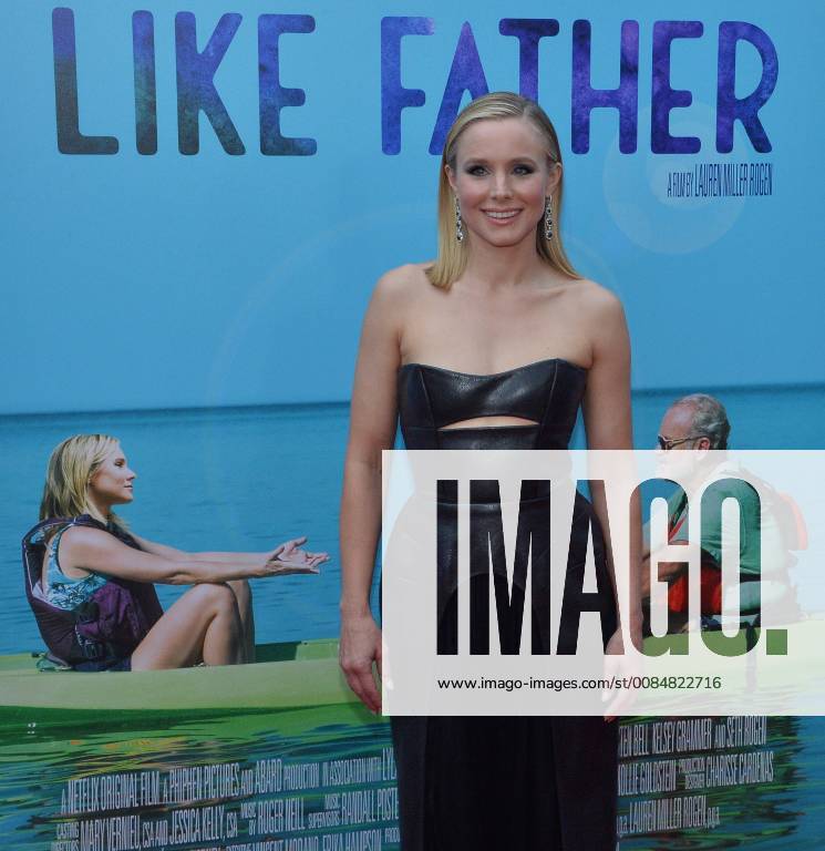 Cast member Kristen Bell attends the premiere of the motion picture comedy Like Father at the ArcLight Cinema Dome in the Hollywood section of Los Angeles on July 31, 2018. The storyline follows a workaholic woman who is left at the altar takes her honeymoon trip anyway with her overachieving father who left her mother because he believed his family was holding back his career. LAP2018073104 JIMxRUYMEN