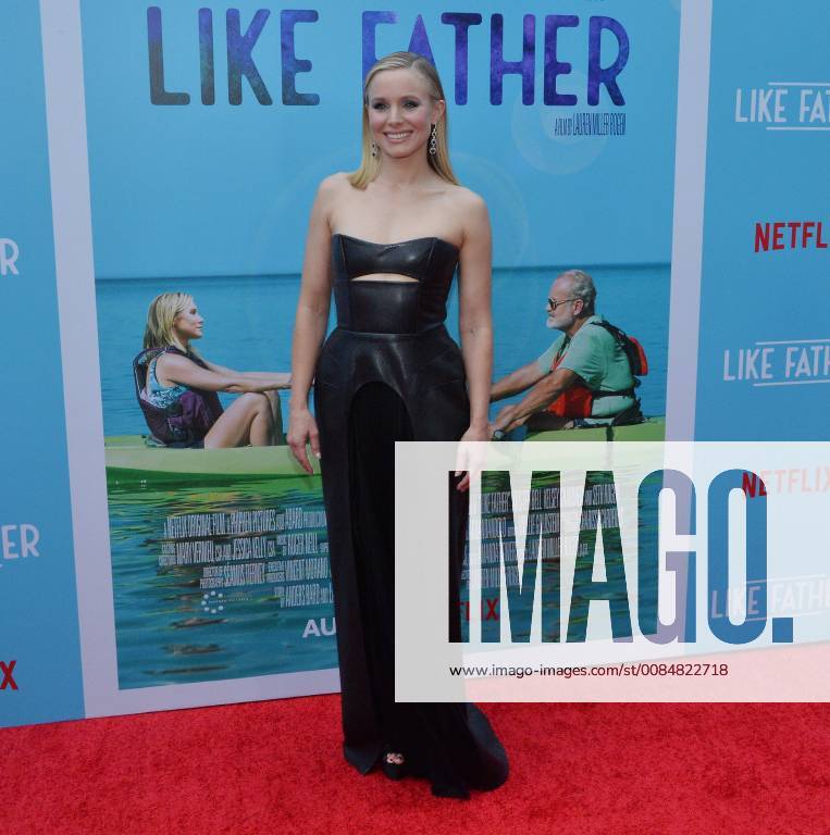 Cast member Kristen Bell attends the premiere of the motion picture comedy Like Father at the ArcLight Cinema Dome in the Hollywood section of Los Angeles on July 31, 2018. The storyline follows a workaholic woman who is left at the altar takes her honeymoon trip anyway with her overachieving father who left her mother because he believed his family was holding back his career. LAP2018073106 JIMxRUYMEN