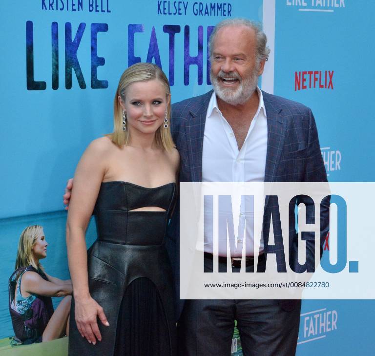 Cast members Kristen Bell and Kelsey Grammer attend the premiere of the motion picture comedy Like Father at the ArcLight Cinema Dome in the Hollywood section of Los Angeles on July 31, 2018. The storyline follows a workaholic woman who is left at the altar takes her honeymoon trip anyway with her overachieving father who left her mother because he believed his family was holding back his career. LAP2018073126 JIMxRUYMEN