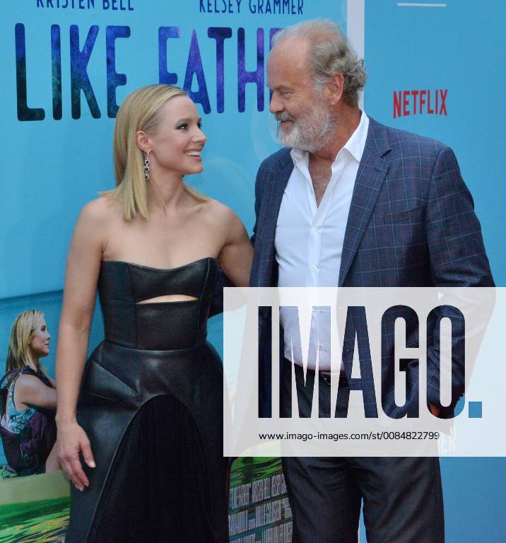 Cast members Kristen Bell and Kelsey Grammer attend the premiere of the motion picture comedy Like Father at the ArcLight Cinema Dome in the Hollywood section of Los Angeles on July 31, 2018. The storyline follows a workaholic woman who is left at the altar takes her honeymoon trip anyway with her overachieving father who left her mother because he believed his family was holding back his career. LAP2018073129 JIMxRUYMEN