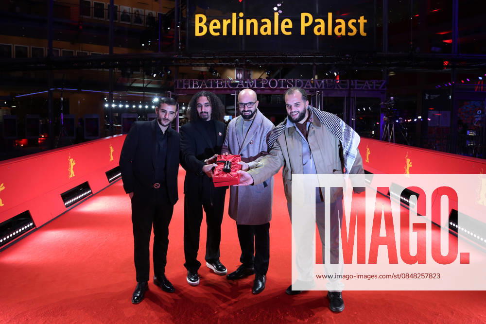 Director Abdallah Alkhatib (C-L) and Producer Taqiyeddine Issaad (C-R) pose with the GWFF Best Feature Film Debut Award for Chronicles From the Siege after the closing ceremony of the 76th Berlin International Film Festival (Berlinale), Europe s first major film festival of the year, in Berlin. The festival runs from February 12 to 22, 2026. Berlin Germany - ZUMAf146 20260221_zip_f146_043