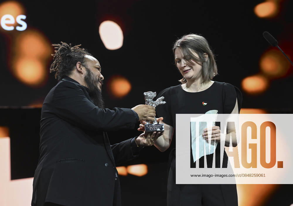 76th Berlin International Film Festival BERLIN, GERMANY - FEBRUARY 21: Genevieve Dulude-de Celles receives the Silver Bear Award for Best Screenplay for her film Nina Roza during the 76th International Berlin International Film Festival (Berlinale) in Berlin, Germany on February 21, 2026. Halil Sagirkaya Anadolu Berlin Germany. Editorial use only. Please get in touch for any other usage.