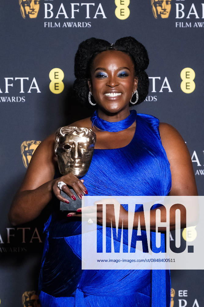 EE BAFTA Film Awards 2026 - Winners Press Room on Sunday 22 February 2026 Wunmi Mosaku poses in the press room at the EE BAFTA Film Awards 2026 - Winners Press Room on Sunday 22 February 2026 at Royal Festival Hall, London. Wunmi Mosaku is pictured with the award for Supporting Actress., Credit:Julie Edwards Avalon